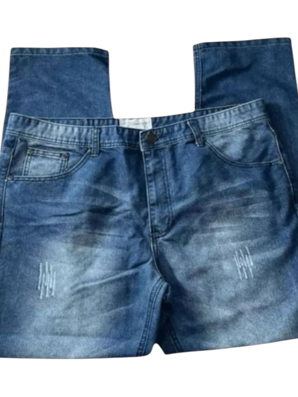 United Denim of America Men Blue Cotton Blend Straight Leg Jeans Size 40x30